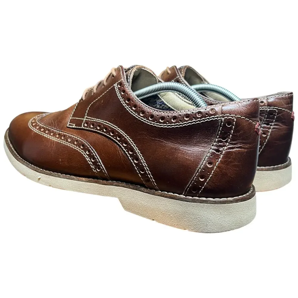 BOSTONIAN Men's 13 Wingtip Oxford Brown Leather Derby Dress Shoes Comfort